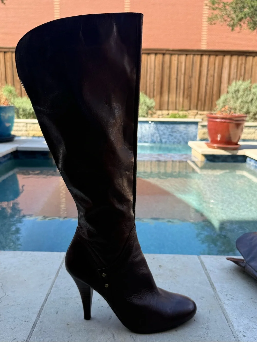 Nine West Truman Women’s Tall Leather Boots Sz 8.5